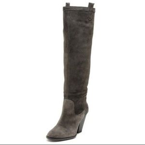 Vince camuto suede charcoal gray boots